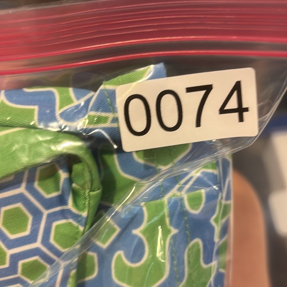 Gretchen Scott Womens V Neck Tunic Top Blouse Size Shrimp (XXS) Green Blue - Picture 9 of 9